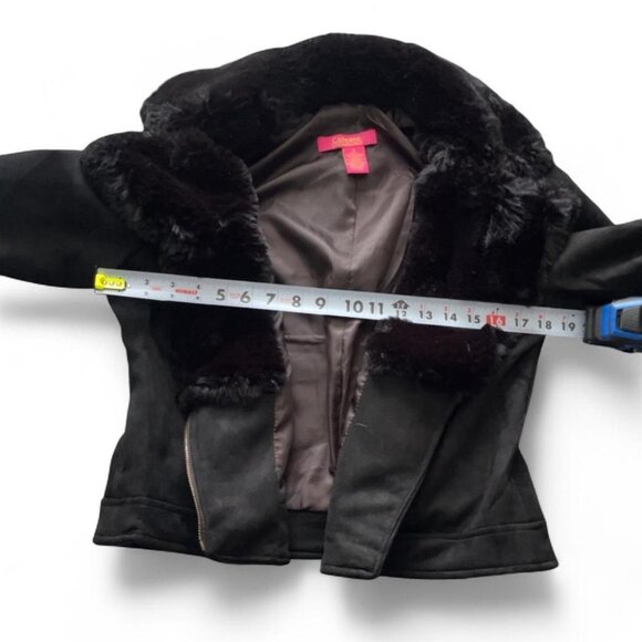 🖤 Catherine Malandrino Y2K Suede Fur Jacket 🖤 - Picture 3 of 5
